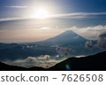 富士山從池塘的茶館森林 7626508
