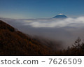 富士山從池塘的茶館森林 7626509