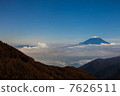 富士山從池塘的茶館森林 7626511