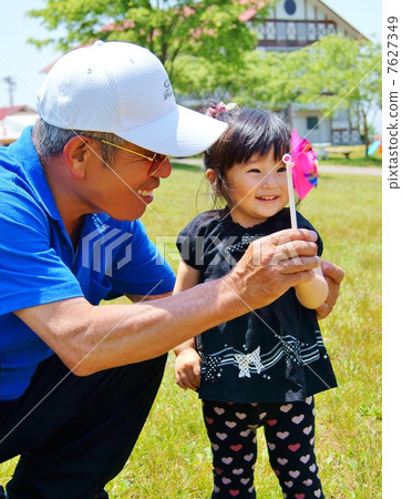 With grandpa 7627349