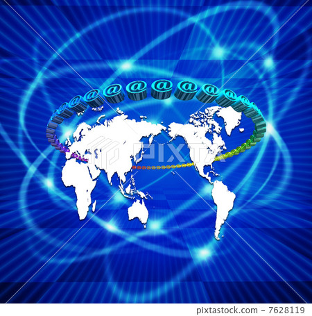Data communication over the world / ring of Atmark 7628119