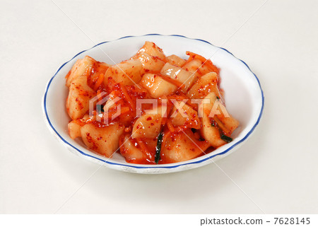 Vegetable pickles radish kimcha radish kimchi angular cut kimchi chili Korean Korean food grill 7628145