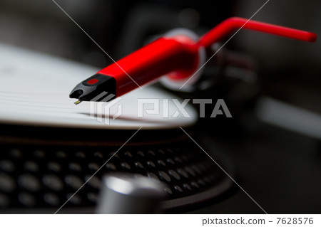 Spherical needle on vinyl record Spherical needle on vinyl record 7628576
