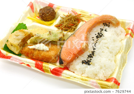 美味的三文魚午餐盒 美味的三文魚午餐盒 7629744