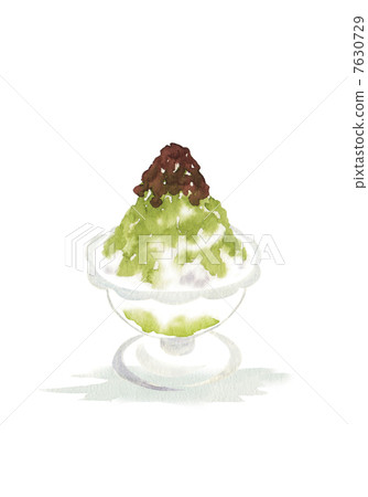 綠茶蔥的被打碎的冰 7630729