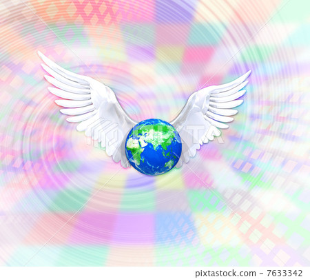 Earth with wings fly 7633342