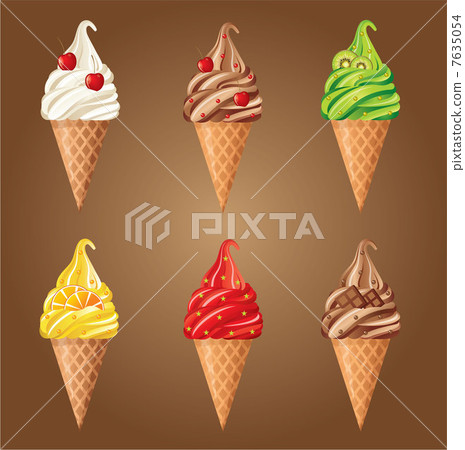 Ice cream set. Ice cream set. 7635054