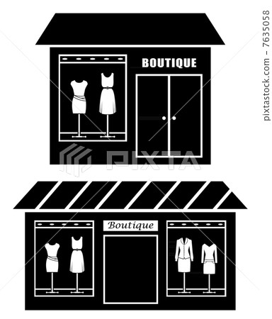 Black icon of boutique 7635058