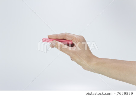 Hand with red chalk Hand with red chalk 7639859