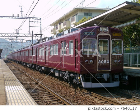 阪急鐵路寶塚線與裙子3000系列3050F清神 7640117