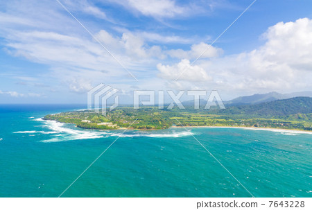 Hawaii Kauai Island Hanalei Bay Prince Building Aerial 7643228
