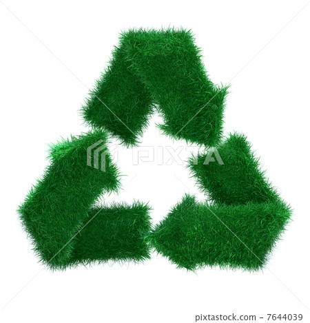 3d grass recycle - Stock Illustration [7644039] - PIXTA