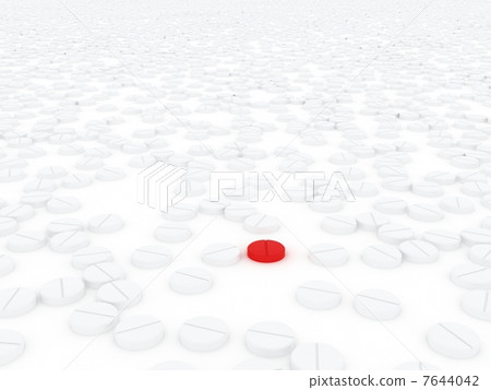 red pill among white pills red pill among white pills 7644042