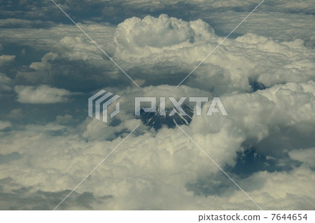 Mount Fuji in the cloud (aerial shooting) 7644654