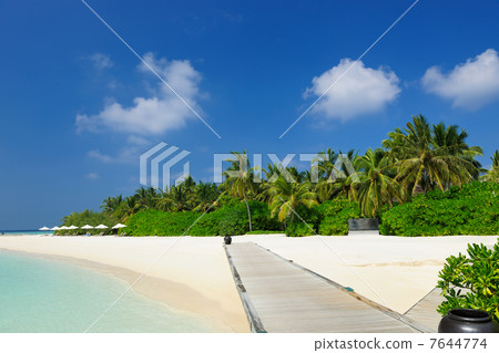 Beautiful beach with jetty Beautiful beach with jetty 7644774