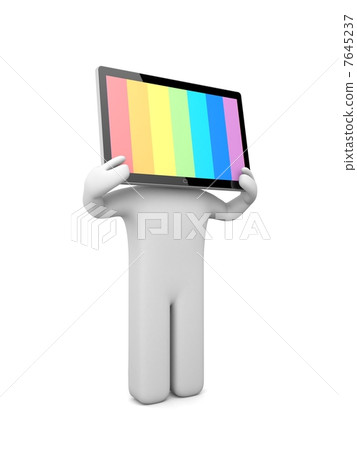 TV head with rainbow 7645237