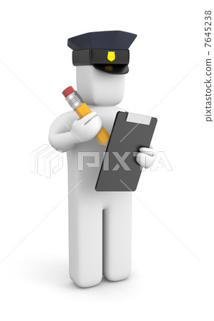 Police officer writing a ticket 7645238