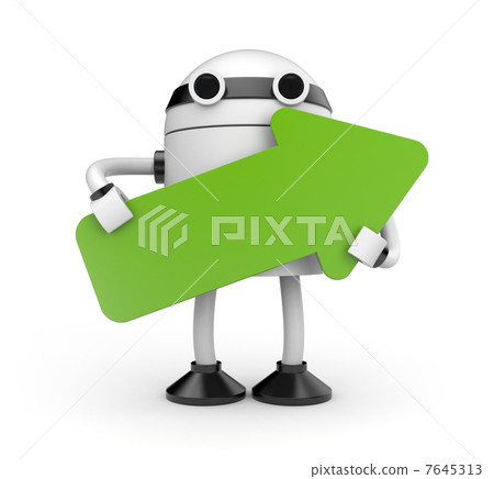 Robot with arrow 7645313
