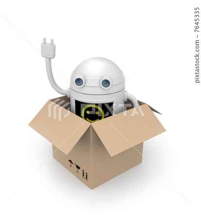Robot from cardboard box 7645335