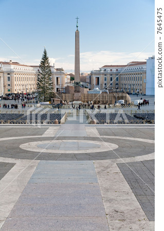 view on Saint Peter Square with Christmas tree view on Saint Peter Square with Christmas tree 7645475