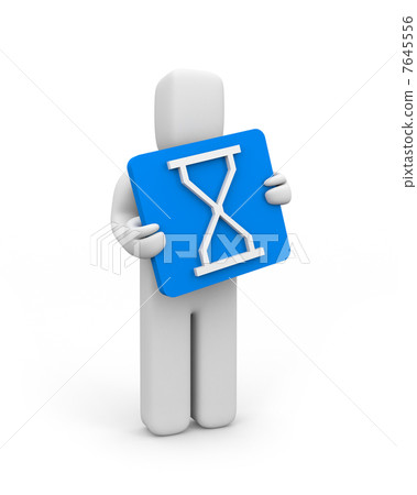 Person and hourglass icon 7645556
