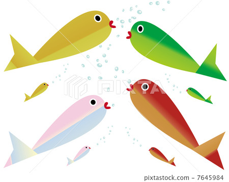 與魚，父母和孩子，魚對話 7645984