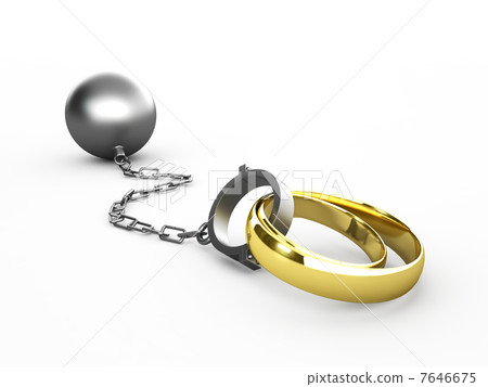 Wedding rings chained in shackles Wedding rings chained in shackles 7646675