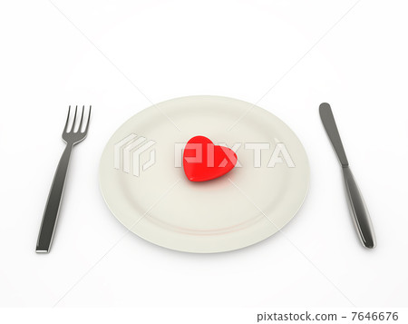 Heart on a plate Heart on a plate 7646676