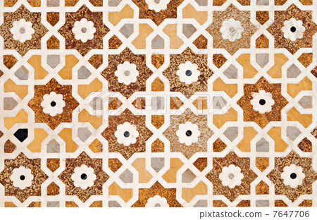 Detail of decorating the Taj Mahal Detail of decorating the Taj Mahal 7647706