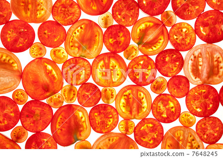 Abstract Background of Different Tomato Slices Abstract Background of Different Tomato Slices 7648245
