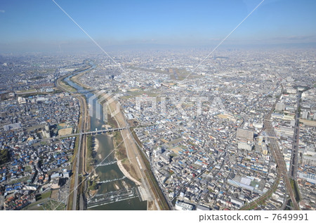Aerial view of Yao airport viewed from above 7649991