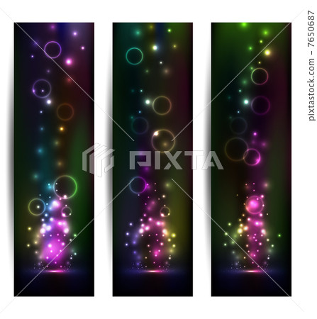 Set of abstract futuristic banners 7650687