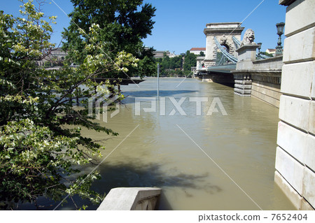 Budapest Hungary Danube Flood 2033 Budapest Hungary Danube Flood 2033 7652404