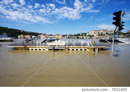 Budapest Hungary Danube Flood 2050 Budapest Hungary Danube Flood 2050 7652405