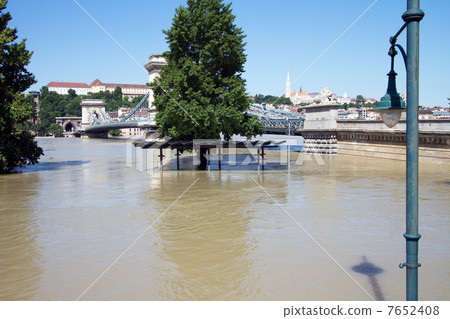 Budapest Hungary Danube Flood 2036 7652408