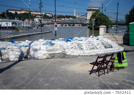 Budapest Hungary Danube Flood 2043 7652411