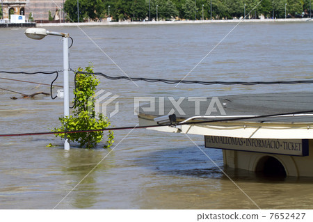 Budapest Hungary Danube Flood 2058 Budapest Hungary Danube Flood 2058 7652427