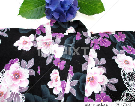 Yukata and hydrangea Yukata and hydrangea 7652581