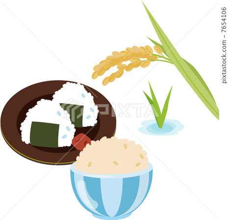 Rice and ear rice 7654106