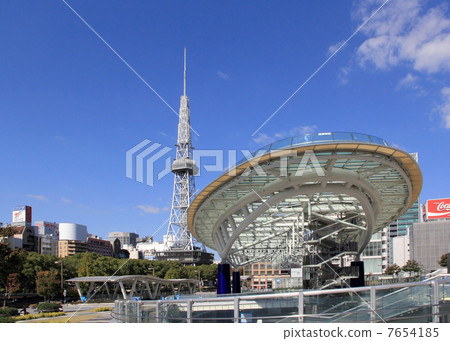 Television tower seen from water spaceship Television tower seen from water spaceship 7654185