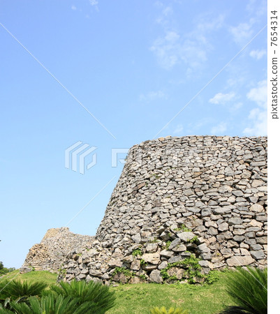 Nakijin城堡·Oosuma郭城堡牆壁 7654314