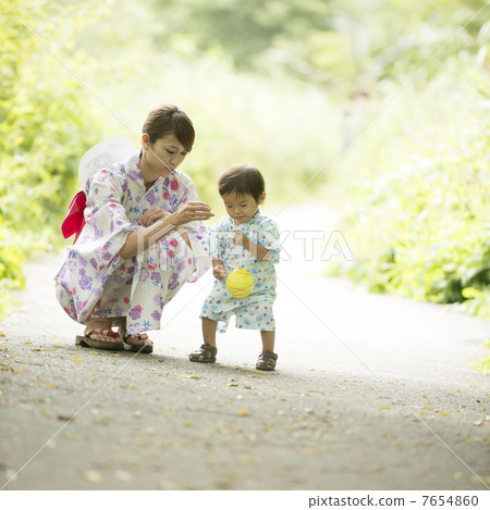 Parent and child of yukata with yo 7654860