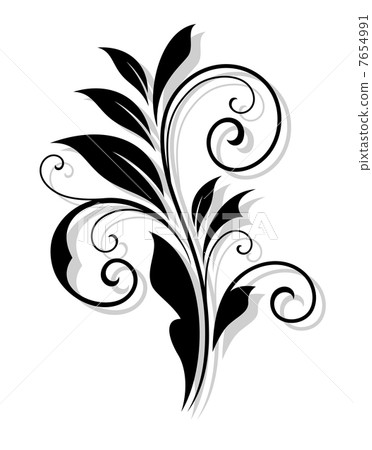 Abstract floral pattern in retro style Abstract floral pattern in retro style 7654991