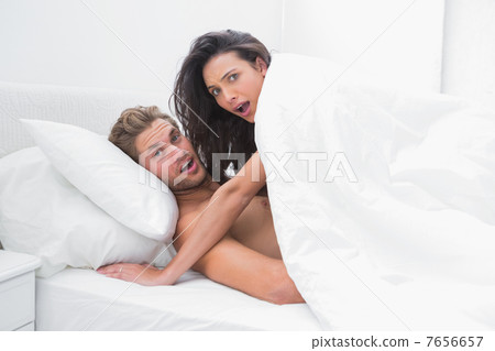 Couple surprised in bed Couple surprised in bed 7656657