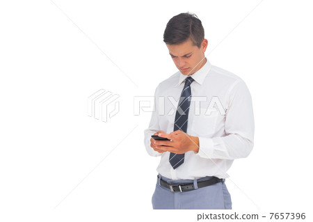 Businessman texting 7657396