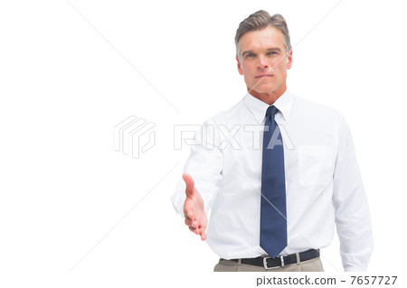 Mature businessman ready to shake hand 7657727