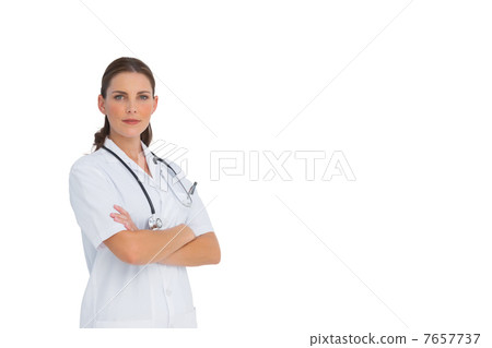 Stern nurse with arms crossed 7657737