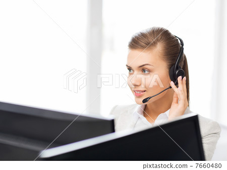 friendly female helpline operator 7660480
