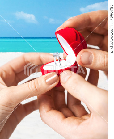 couple with wedding ring and gift box couple with wedding ring and gift box 7660780