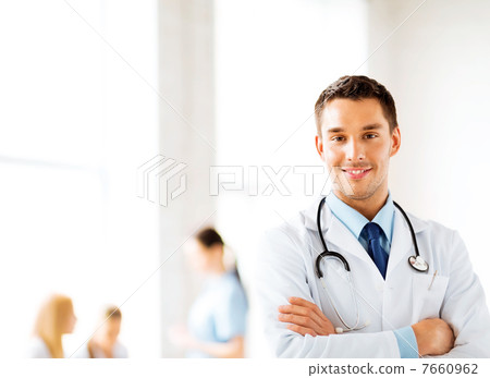 male doctor with stethoscope male doctor with stethoscope 7660962